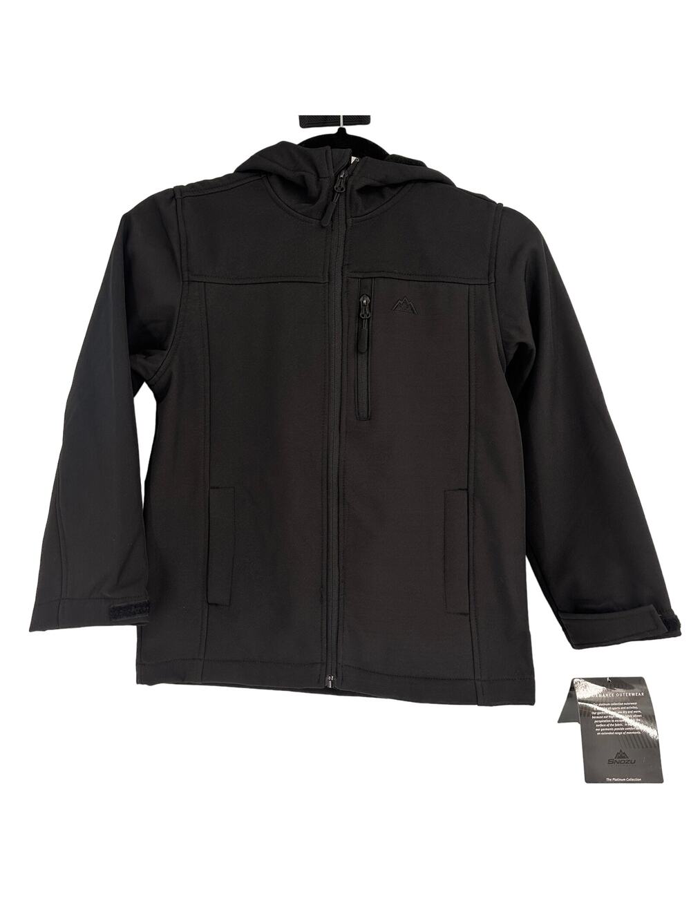 Snozu Black Boys Zip Up Hoodie Jacket New with tags Size Small (8)